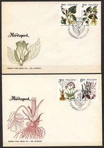 POLAND 1980 SC#2410/15 FDC 3 env., MEDICAL PLANTS. - Picture 1 of 2