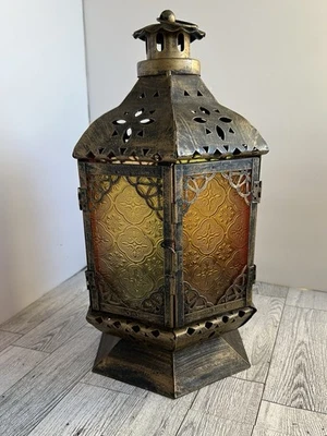 "Linterna colgante estilo marroquí, candelabro multicolor de 12""" Foto 1 de 4