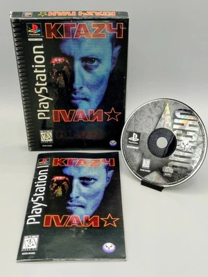 Krazy Ivan (Sony PlayStation 1, 1996) CIB BLACK LABEL LONG BOX TESTED Complete - Image 1 of 2