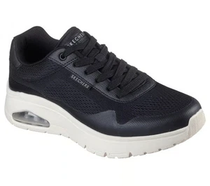 Herren Skechers Uno Flex - Spring On Air Sneaker Schuh 183310 Farbe Schwarz/Weiß Neu - Bild 1 von 6