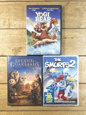 📀 Yogi Bear / Legend of the Guardians / The Smurfs 2 (DVD) Bundle - NEW - Image 1 of 4
