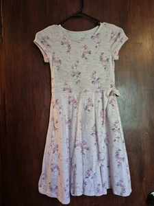 Sonoma Girls Size 8 Twirl Faux Wrap Dress Unicorns & Flowers - Picture 1 of 4