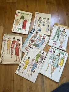 Vintage Sewing patterns, 1 McCalls, 6 Simplicity 60s & 70's lot #3 - Picture 1 of 10