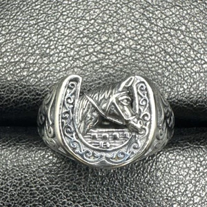 Anello a ferro di cavallo in argento sterling 925 misura 7 nuovo condizioni - Foto 1 di 6