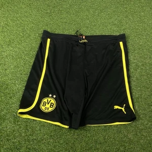 PUMA Mens BVB Dortmund Sport Shorts Large Black Polyester - Picture 1 of 4