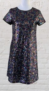 Gap Kids Girls Multi Color Shirtsleeve Sequin Party Special Event Dress Sz XXL - Picture 1 of 8