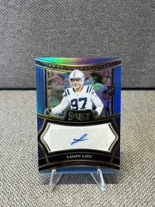 2024 Panini Select Laiatu Latu Light Blue Prizm Auto /49 #RSP-LLU Colts - Picture 1 of 2