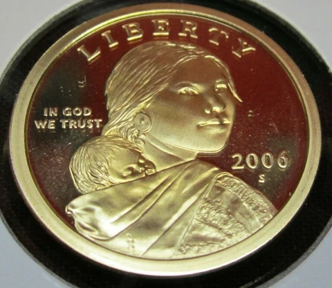 2006 S Gem Proof Deep Cameo Sacagawea Native American Dollar Cover