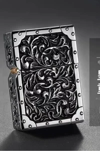 Zorro Feuerzeug Sturmfeuerzeug Retro  Schwarz/Silber Benzinfeuerzeug Gold - Bild 1 von 6