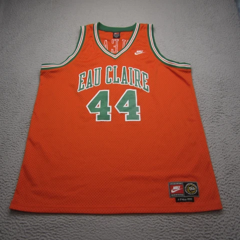 Vintage Jermaine O Neal Eau Claire Basketball Jersey Mens 2XL XXL Orange Nike Cover