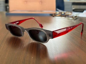 Anne Et Valentin Byron Glasses Sunglasses, Made in France, Vintage Red Gray 1044 - Picture 1 of 8