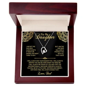 To My Daughter Necklace Gift From Dad, Daughter Gift, Father Daughter Necklace - Picture 1 of 3