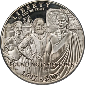 2007-P Jamestown Commemorative Silver Dollar $1 PCGS PR70 DCAM - Picture 1 of 4