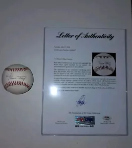 WILLIE MAYS SIGNED BASEBALL PSA LOA. AUTOGRAPHED Official MLB Baseball - Picture 1 of 8