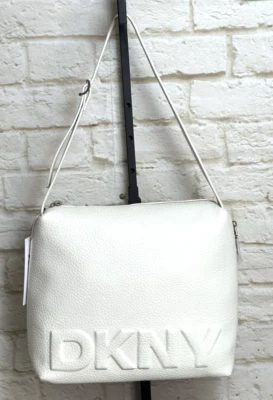 DKNY Donna Karen Zia Small Hobo White Ivory Handbag Shoulder Bag - Image 1 of 4
