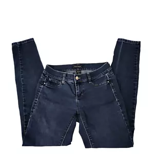 White House Black Market Gr. XS Skinny Leg Blue Jeans Dark Wash Distressed - Bild 1 von 8