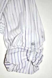 Guess Los Angeles Men's Striped Button Dress Shirt Long Sleeve Cuff Option Large - Picture 1 of 12