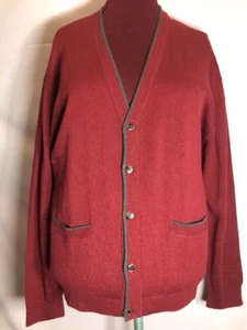 NWOT-Haband 3X Women Cardigan Button Sweater Shirt Maroon Christmas Holiday G4 - Picture 1 of 12