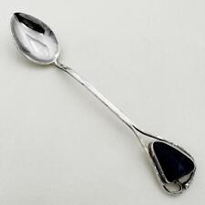 ARTS & CRAFTS CANADIAN COFFEE SPOON STERLING SILVER & HARDSTONE 20thC Bob Ford