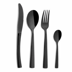 Comas Cutlery Set Hidraulic Black 24-pcs Table Cutlery Stainless Steel PVD Co... - Picture 1 of 3