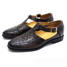 Men's Leather Sandal British Pointy Toe Dress Business Buckle Wedding Shoes New