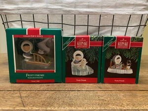 HALLMARK ☀FROSTY FRIENDS SERIES☀ 3 ORNAMENT LOT #10 #11 #12 Collectors 89 90 91 - Picture 1 of 2