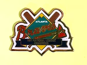 Pin de campeonato de la liga nacional de los Atlanta Braves 1991 - Imagen 1 de 1
