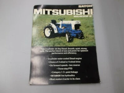 Folleto tractor Satoh Mitsubishi Beaver III modelos S-373D S-373 Foto 1 de 2
