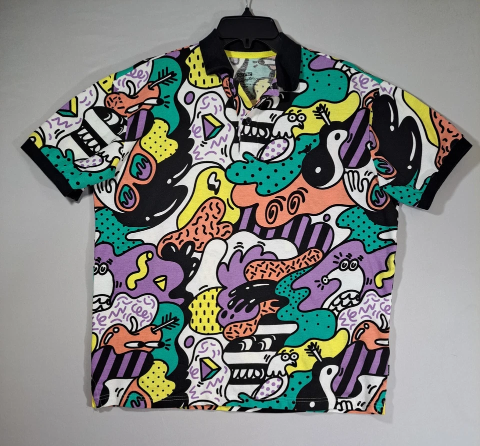 Camisa Polo Rara Staple X Steve Harrington Para Hombre Talla Mediana Manga Corta Artista Foto 1 de 4