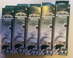 General's Kimberly Graphite Pencils 525-6B Ex. Soft New Batch of 5 - Picture 1 of 1