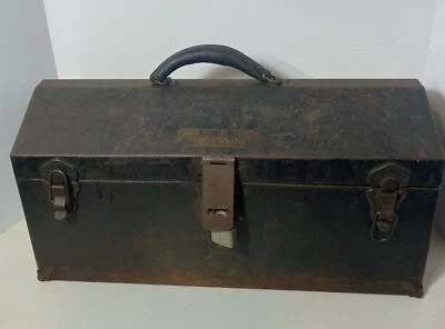 Very Early Snap On Mechanikit Tool Box Hip Roof Approximately 1930’s Vintage - Image 1 of 4