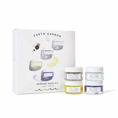 ¡NUEVO! KIT DE MASCARILLA MERBABE Earth Harbor, 4 mascarillas faciales activas marinas a base de plantas, éticas Foto 1 de 4