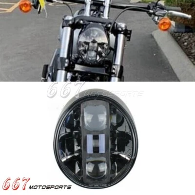 DOT Motorcycle LED DRL Headlight For Harley Softail Breakout FXSB 2013-2017 - Image 1 of 4