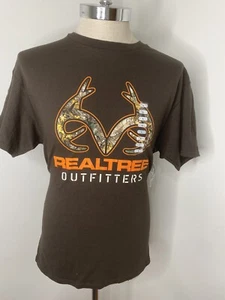 New Realtree Mens T-Shirt Brown Camo Size L Shirt Hunting Outdoor - Picture 1 of 5