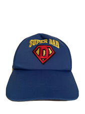 Vintage Embroidered Dan Dee Super Dad Snap Back Hat Trucker Cap Superman Theme