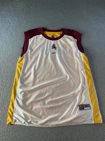 Arizona State Sun Devils Tank Top XL Nike Team Center Check Reversible Jersey Cover