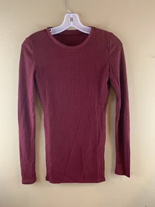 Shein Women’s Long Sleeve Burgundy Shirt, Size Small(4). NWOT. Fast Shipping! - Picture 1 of 12