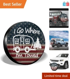 Stylish Waterproof 14-Inch Spare Tire Cover - Universal Fit for RV, Jeep, SUV - Picture 1 of 8