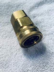 1.5" Brass Quick Coupler Female Connector - Snap-Tite BVHC-20 Hydraulic Fitting - Picture 1 of 5