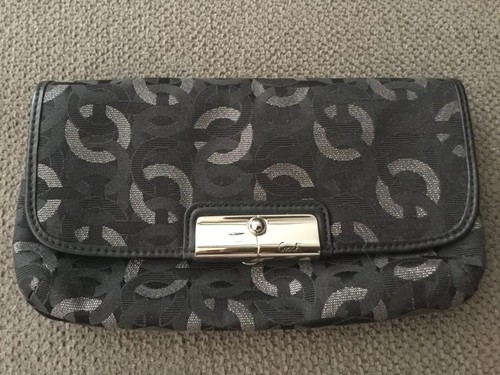 BRACCIALE FRIZIONE COACH NERO ARGENTO 9x5