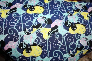 60 INCH WIDE PARTY TIME ABSTRACT ON NAVY - 100% COTTON FABRIC - Picture 1 of 5