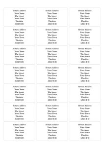 Personalised Address Labels / Stickers Pre Printed 21 Per Sheet (63.5 x 38.1mm) - Picture 1 of 4