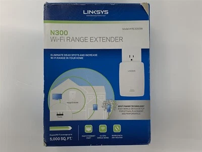 LinkSys N300 Wi-Fi Range Extender RE3000W - Image 1 of 4