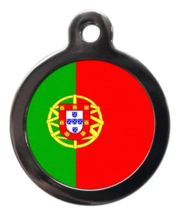 Etiqueta de identificación de mascota diseño de imagen bandera portuguesa - Imagen 1 de 2