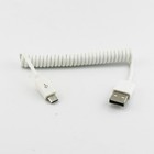 USB 2.0 A Male to USB Micro Male Plug Data Sync Charging Spiral Coiled Cable 3FT