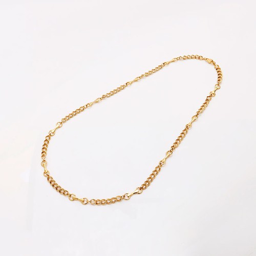 Collana catena CELINE carrozza metallo logo oro WS11892