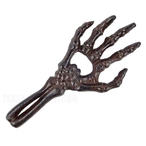 New Cast Iron Handheld Skeleton Hand Beer Bottle Opener UX4247 Free Shipping - Picture 1 of 3