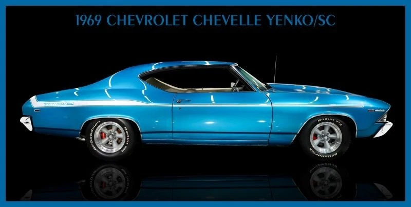 Chevrolet Chevelle Yenko/SC 1969 personalizado en azul letrero nuevo: 9x18" acero EE. UU. Foto 1 de 1