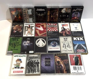 Hard Rock 23 Cassette Lot Dio Dokken Scorpions Warrant Kix Great White Slaughter - Imagen 1 de 6