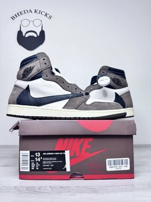 Talla 13 - Nike Air Jordan 1 Retro Alto OG x Travis Scott Mocha CD4487-100 Limpio Foto 1 de 4
